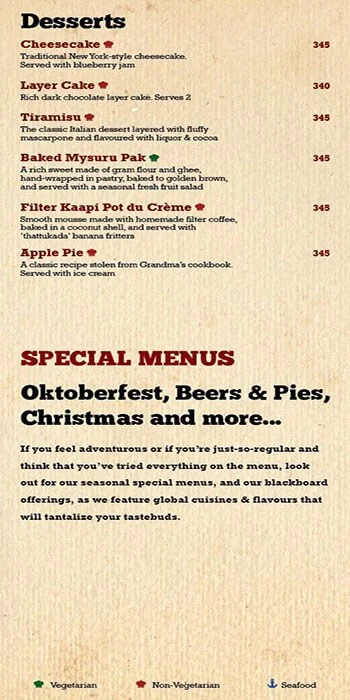 Toit Brewery - Taproom & Kitchen menu 