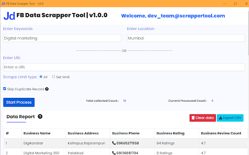 JD Data Scrapper Tool