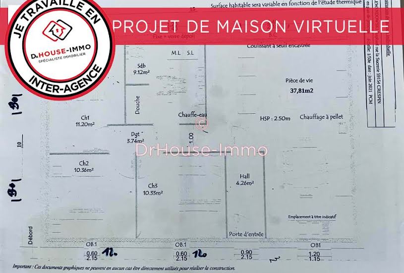  Vente Terrain agricole - 766m² à Crespin (59154) 