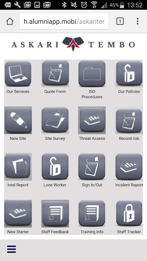Android application Askari Tembo screenshort