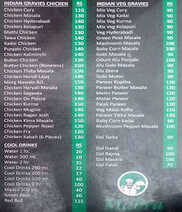 Jacky Chings menu 