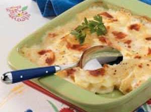 Cheesy Scalloped Potatoes with Ham