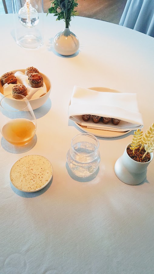 Crispy Grains, Bread with Old Grains, and Bread with Seeds at Geranium, a three Michelin star restaurant in Copenhagen