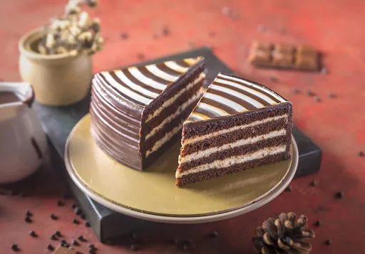 Eggless Zebra Torte Pastry