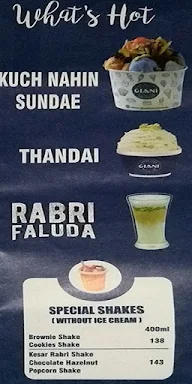 Giani's Ice Cream menu 4