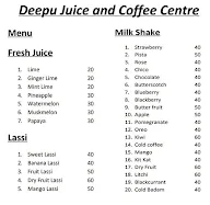 Deepu Juice And Coffee Centre menu 1