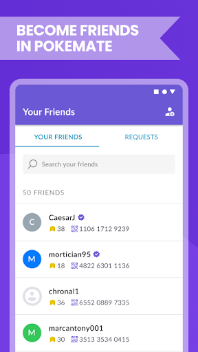 Screenshot PokeMate - Friends & Clans