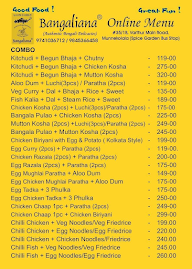 Bangaliana menu 3