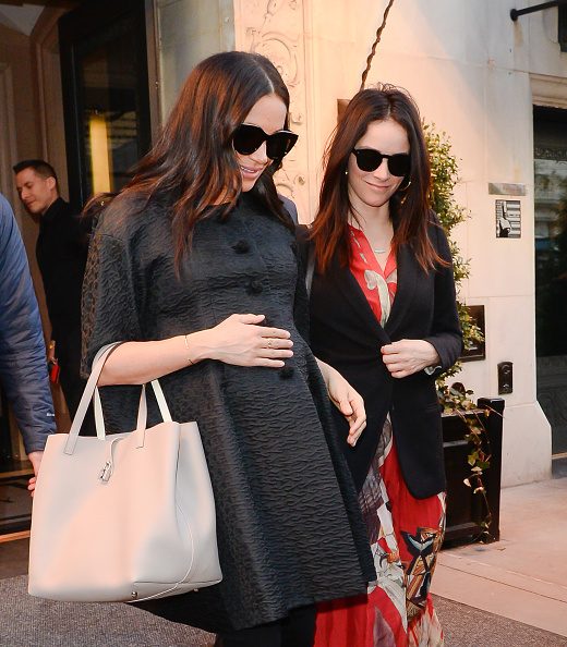 The Duchess of Sussex and Abigail Spencer on the day of her baby shower in New York City.