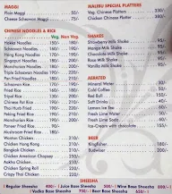 Cafe Malibu menu 1