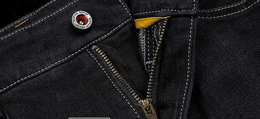 Title 10, Retro Motorcycle Jeans with anti-fall protectio...