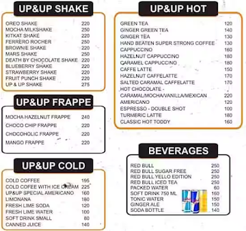 Up & Up menu 