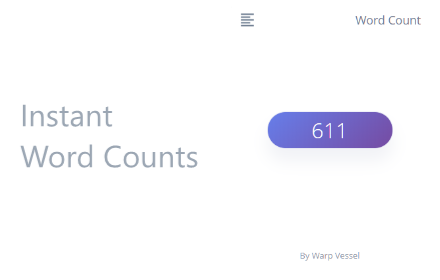 Word Count on Webpage By Warp Vessel Preview image 0