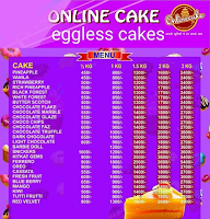 Onlinecake.in menu 1