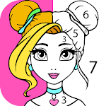 Cover Image of Download Girls Coloring Book - Color by Number for Girls 2.2.1.1 APK