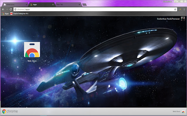 Star Trek Space Ship - Light Speed Ship chrome extension