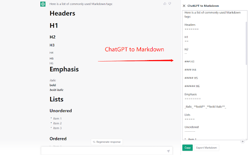 ChatGPT to Markdown