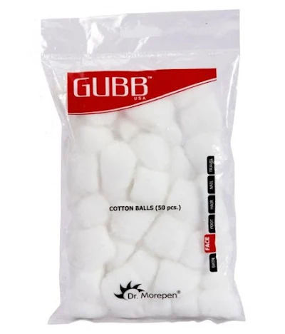 Gubb White Cotton Balls For Makeup Removal - 50 pcs