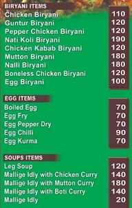 Bhairaveshwara Military Hotel menu 3