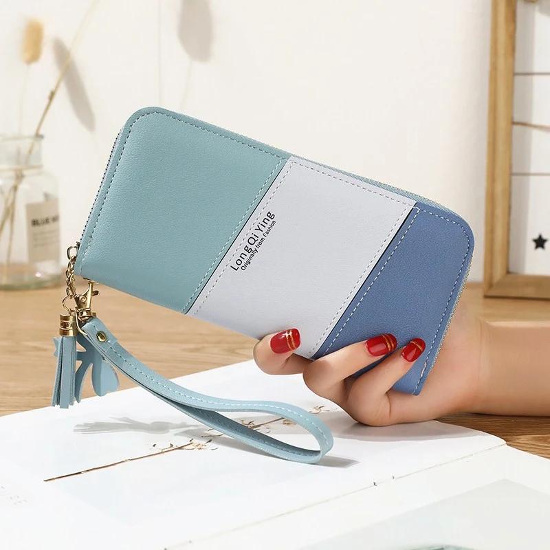 Title 2, Korean Version Of Stitching Contrast Color Tass...