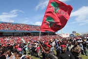 EFF members at the party's manifesto launch at Buffalo City stadium on Thursday. 