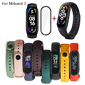 Dây Đeo Thay Thế Chất Liệu Silicon Màu Trơn Cho Xiaomi Mi Band 7 Mi Band 7