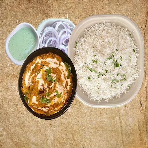 Kadhai Chicken With Rice/Roti