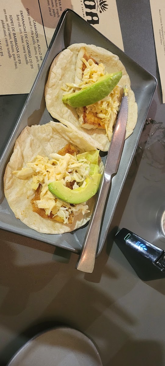 Tacos De Pez, no pico.