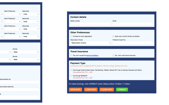 IRCTC Tatkal Automation Tool Preview image 1