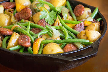 Sausage Peppers Onions and Potatoes