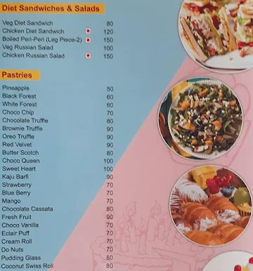 The Baking paradise menu 