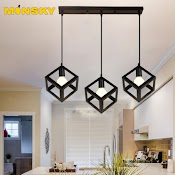 [Mã Lifemc11Sc Giảm 80K]Bộ 3 Đèn Thả Monsky Venu Khối Lập Phương Trang Trí Nội Thất - Kèm Bóng Led Và Đế Ốp Trần