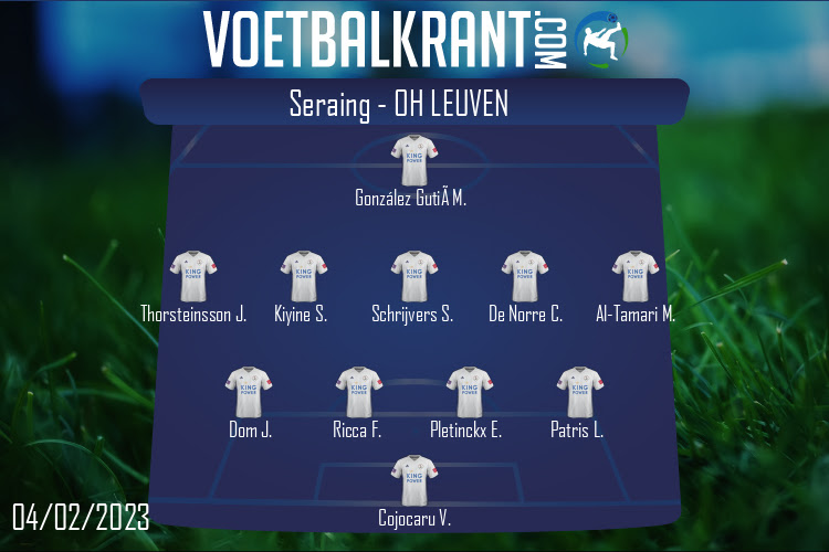 Opstelling OH Leuven | Seraing - OH Leuven (04/02/2023)