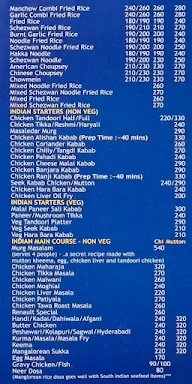 Renault Bar & Restaurant menu 1