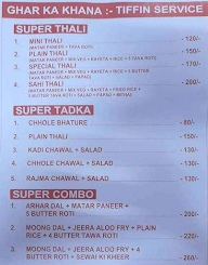 Ghar Ka Khana - Tiffin Service menu 2