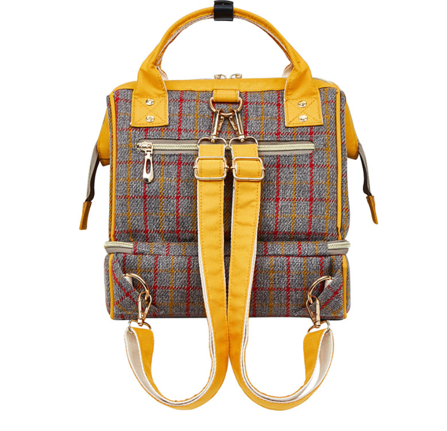 Mochila maternidade para mãe e bebê, bolsa de fraldas, grande capacidade, diversos compartimentos, perfeita para viagens e organização.