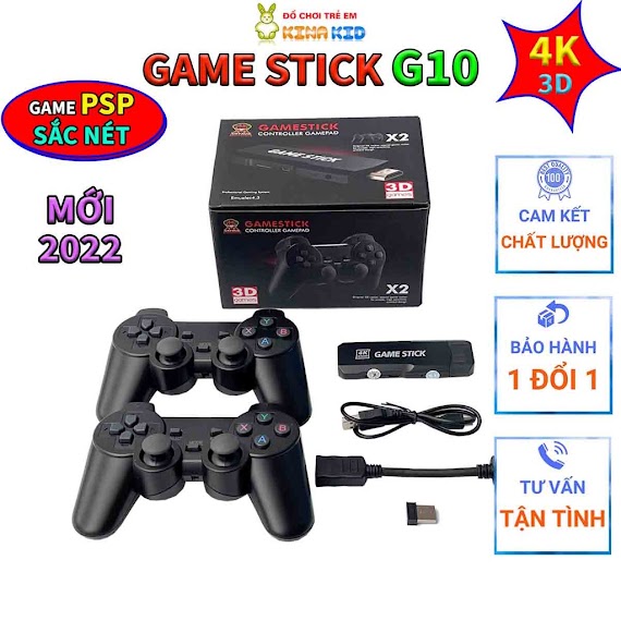 Máy Chơi Game Stick Psp G10, Tay Cầm Không Dây 2.4G, Kết Nối Tivi, Cổng Hdmi, Chơi Game Psp Độ Nét Cao