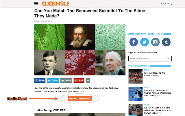 ClickHole - REVEAL ALL!