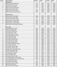 Cake 24X7 menu 1