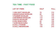 Tea Time menu 2