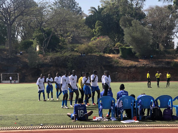 Zetech players during their match against Thika Queens