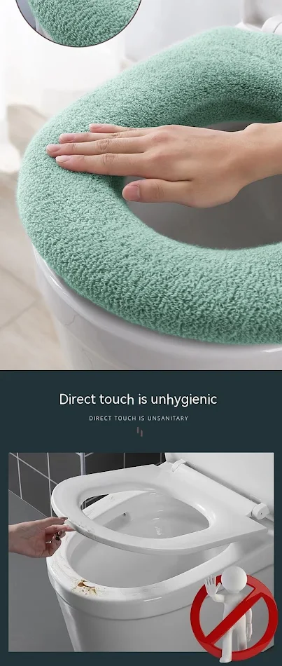 Almofada de assento sanitário espessa universal para casa, quatro estações, conforto e aquecimento durante todo o ano.