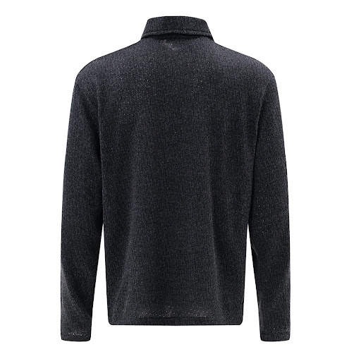 Title 3, Mens Long Sleeve Knitted Polo Shirt Spring and...