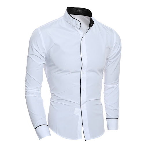 Title 5, Mens Slim Long-Sleeved Shirt With Personality ...