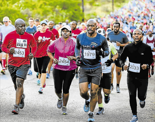 TAKING IT IN THEIR STRIDE: Runners will hit the start of the Sole Destroyer 21km race in Cambridge tomorrow Picture: ALAN EASON