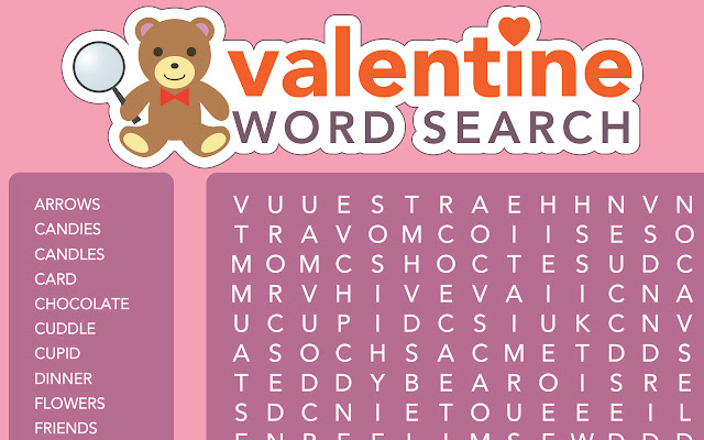 Valentine Word Search chrome extension