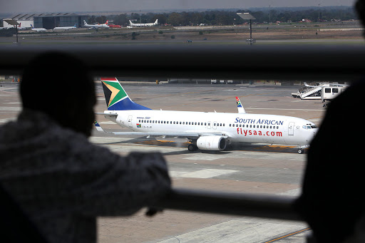 An SAA Aircraft on the runway at the OR Tambo International Airport. File photo.