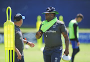 Benni McCarthy taking charge of a training session in Cape Town. 