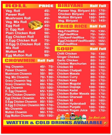 Odisha Sandwich menu 