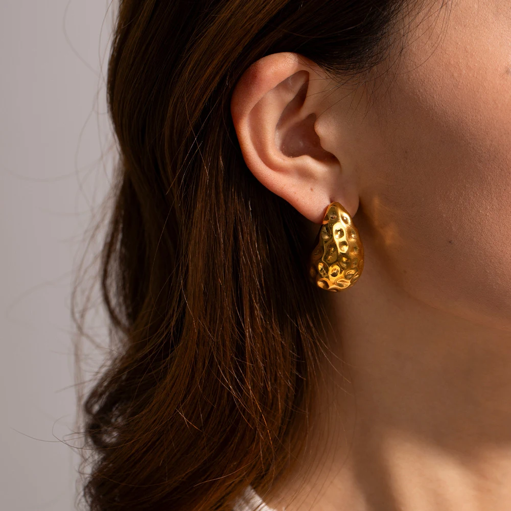 Title 2, Boucles doreilles en acier inoxydable design e...